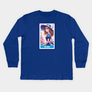 the world - swiftie tarot card Kids Long Sleeve T-Shirt